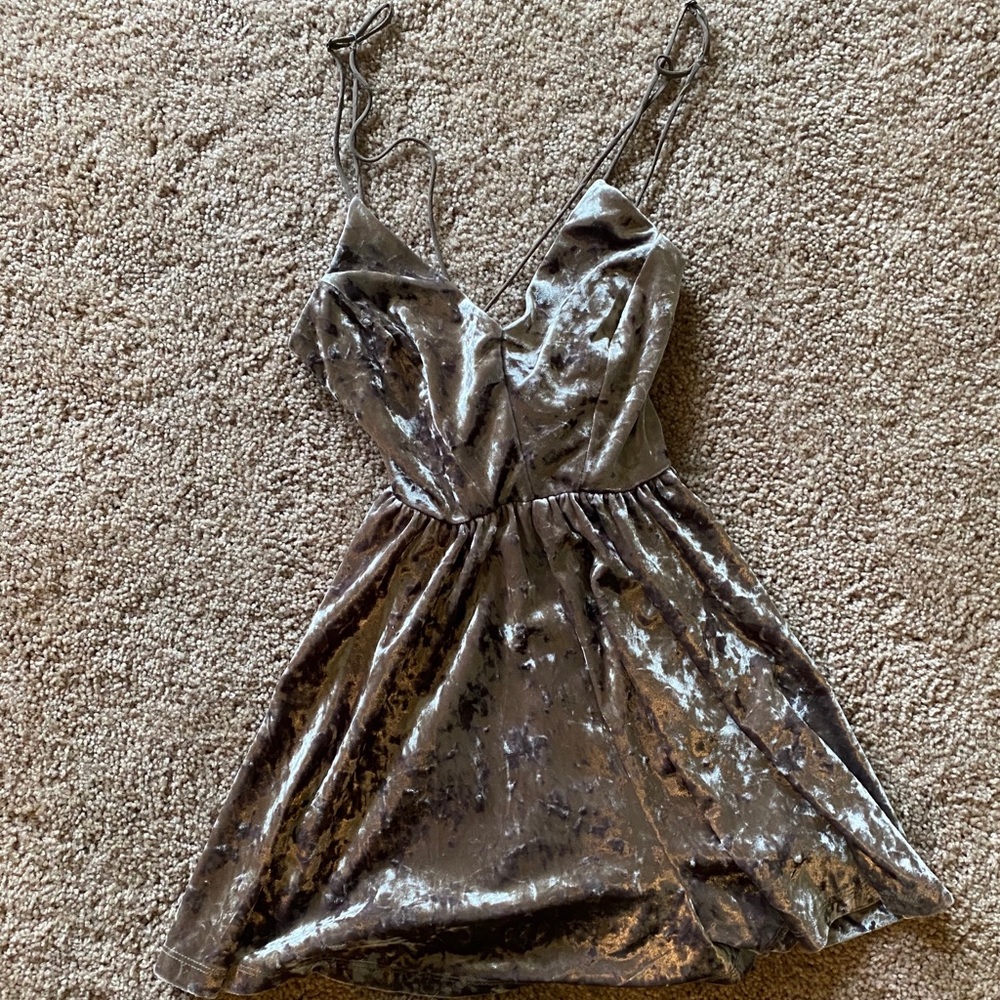 Urban outfitters crushed velvet romper